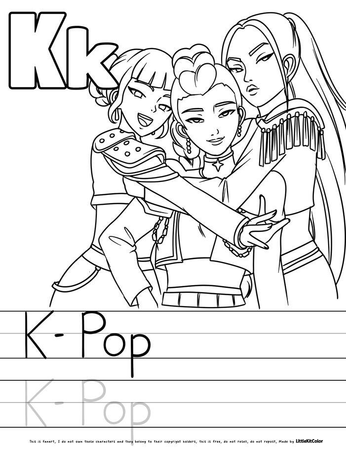 K-Pop Demon Hunters Coloring Pages